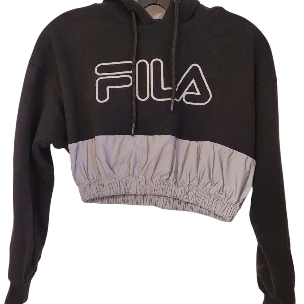 FILA woman's cropped reflective hoodie
